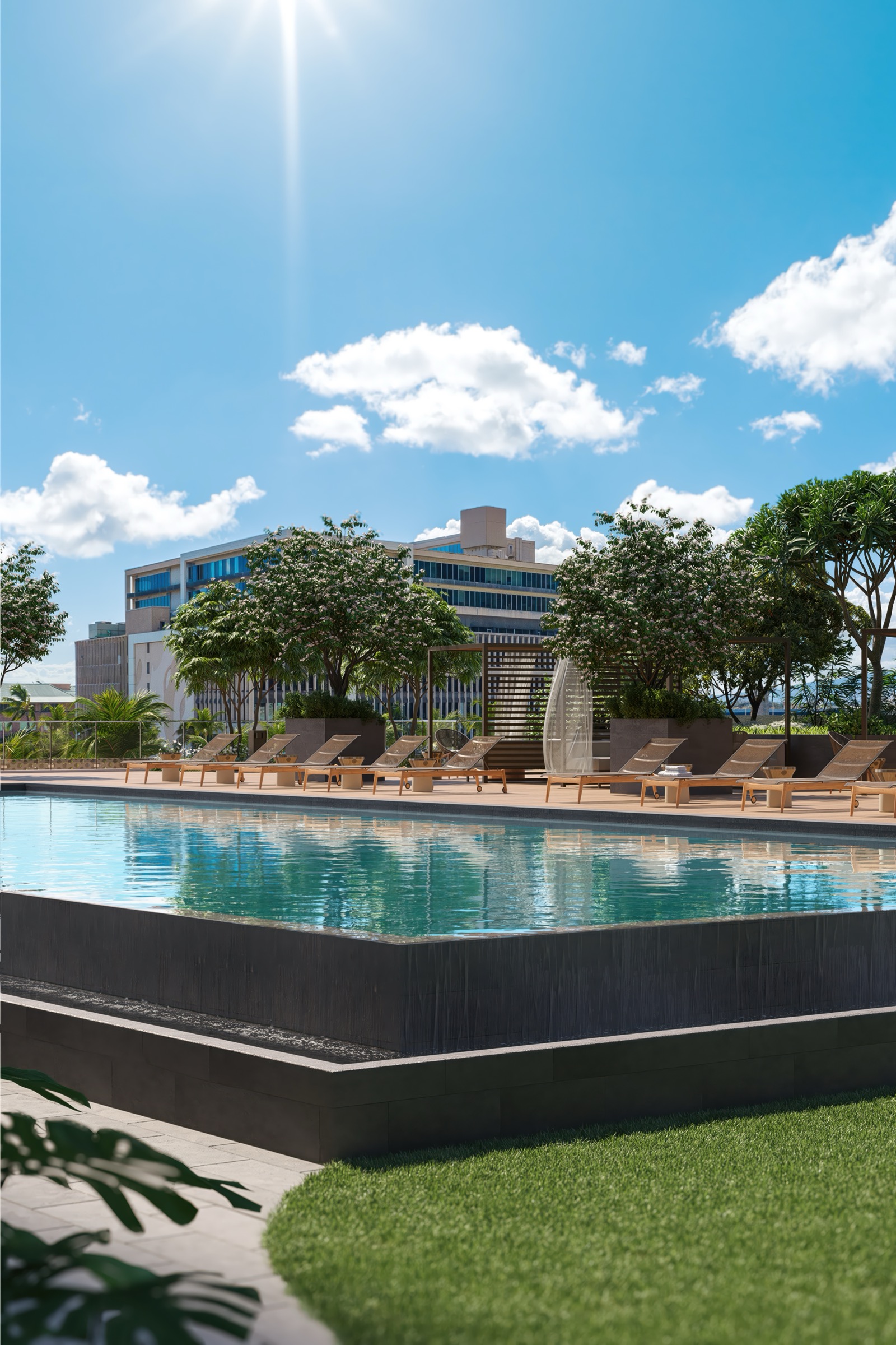 Kali'u pool and amenities